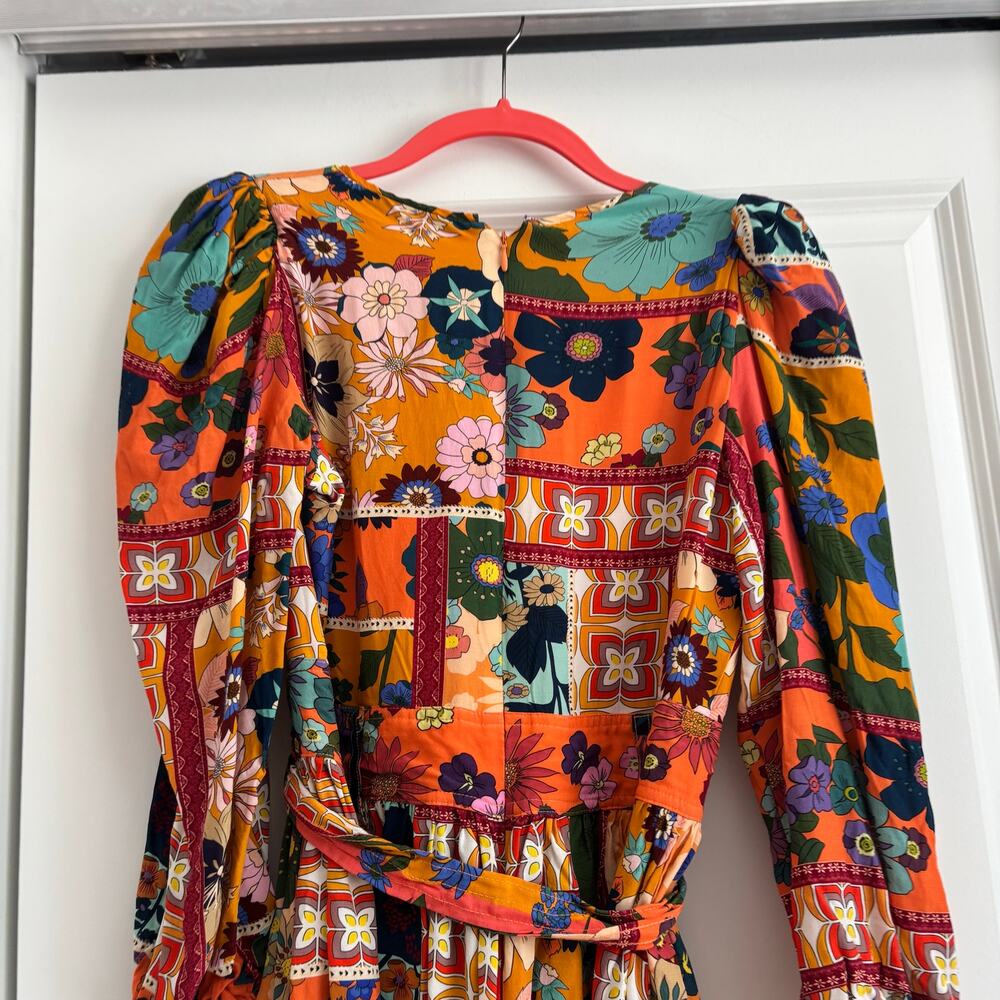 LaRoque Original Women’s Emma Dress Coral Cabo Sz S Tropical Long Sleeve - Picture 5 of 13